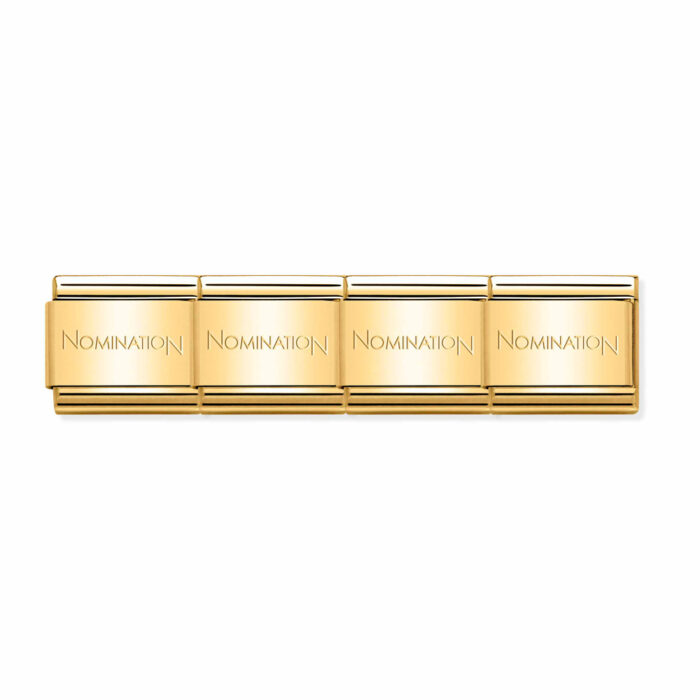 030001 SI 008 01 1 Nomination - Basearmbånd i gullforgylt rustfritt stål Nomination - Basearmbånd i gullforgylt rustfritt stål