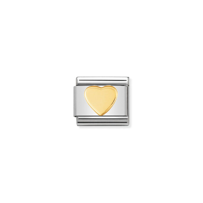 030116 02 01 Nomination - COMPOSABLE Classic LOVE in stainless steel with 18k gold Heart Nomination - COMPOSABLE Classic LOVE in stainless steel with 18k gold Heart