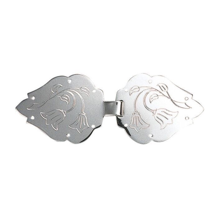 039 400 copy1 Sylvsmidja - Spenner i hvitt sølv med gravert blåklokke, Lofoten
