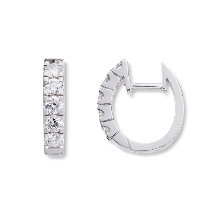 1.00 TWSI Pris Diamonds by Frisenberg - Allianseørepynt i hvitt gull med 10 x 0,10 ct TW/SI diamanter