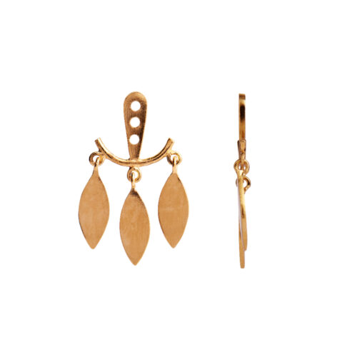 Stine A Jewelry - Dancing Three Leaves Behind Ear - Gold