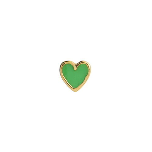 Stine A Jewelry - Petit Love Heart Grass Green Enamel