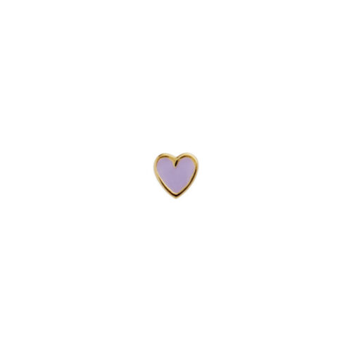 Stine A Jewelry - Petit Love Heart Purple Sorbet Enamel Gold