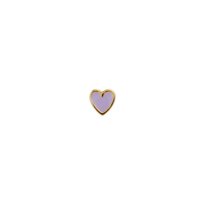 Stine A Jewelry - Petit Love Heart Purple Sorbet Enamel Gold