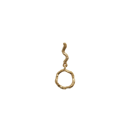 Stine A Jewelry -  Petit Wavy Dangling Circle - Ørepynt