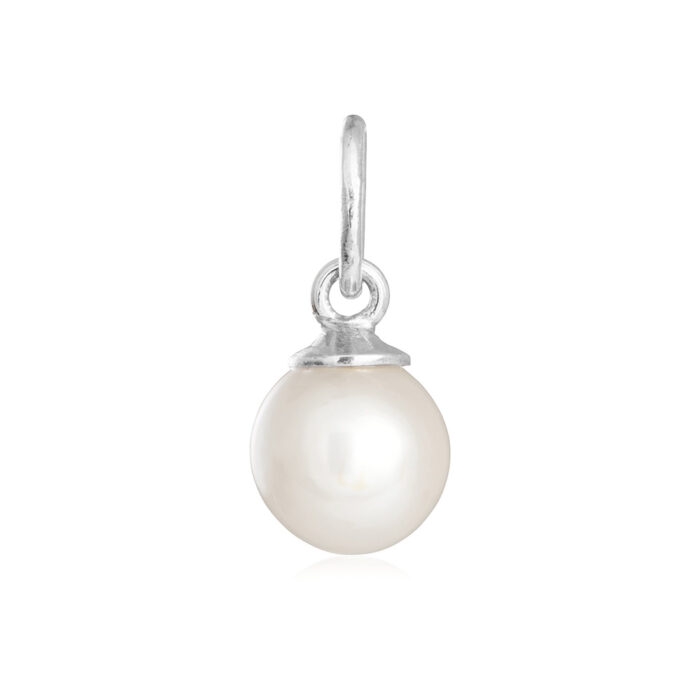 1478 1 8085 Susanne Friis Bjørner - Anheng i sølv med ferskvanns perle - 9 mm perle