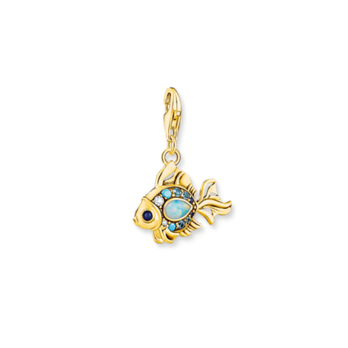 Thomas Sabo - Charm/anheng i forgyldt sølv, gullfisk - Summer & Sea