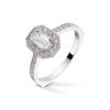 Diamonds by Frisenberg - Diamantring med emerald cut senterstein 0,50 ct TW/VS1 - Totalt 0,75 ct