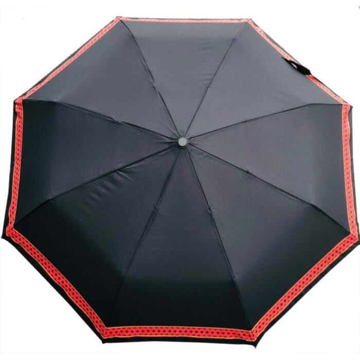 2 4 Bunadsparaply Telemark Beltestakk - mørk Rød (nr2) - Solid paraply av meget god kvalitet med håndsilketrykk