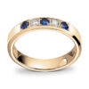Diamonds by Frisenberg - Alliansering med 2 x 0,05 ct TW/SI og blå safir - Bilde 2
