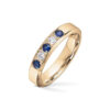 Diamonds by Frisenberg - Alliansering med 2 x 0,05 ct TW/SI og blå safir