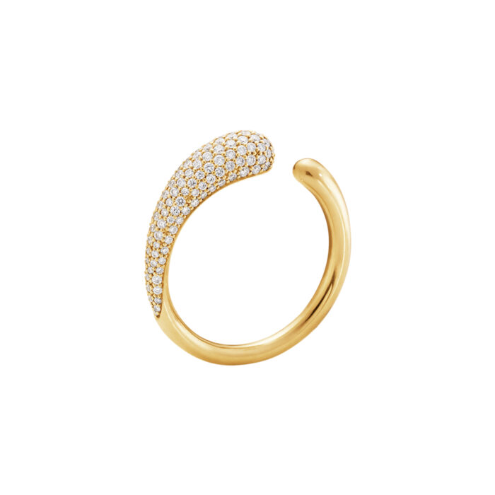 20000021 Georg Jensen - Mercy ring i 18k gult gull med diamanter Georg Jensen - Mercy ring i 18k gult gull med diamanter
