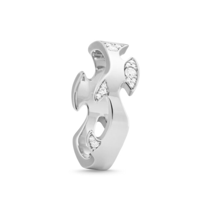 Georg Jensen - Fusion Cloud senterring - 18k hvitt gull og diamanter