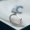 NC Christophersen - Fasettring i hvitt gull med diamant - 0,20 ct TW/SI - Bilde 2