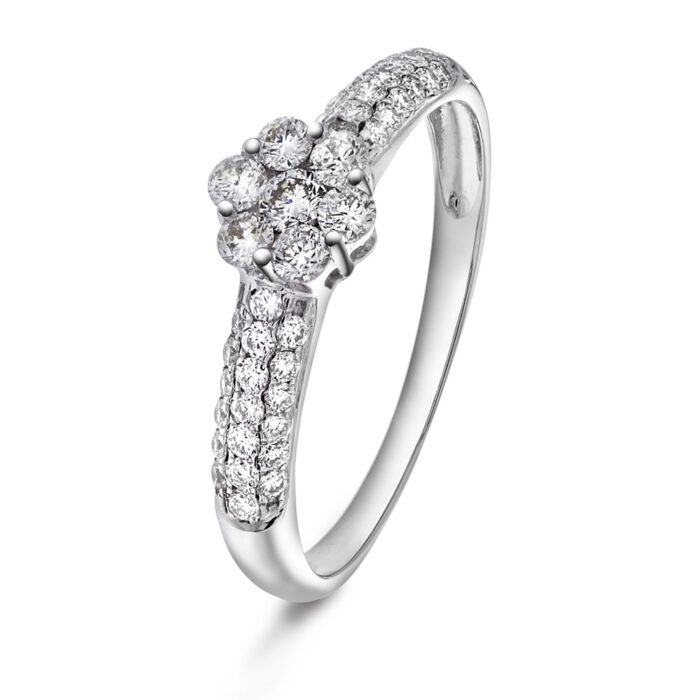 12150001 NC Christophersen - Ring i hvitt gull med diamanter