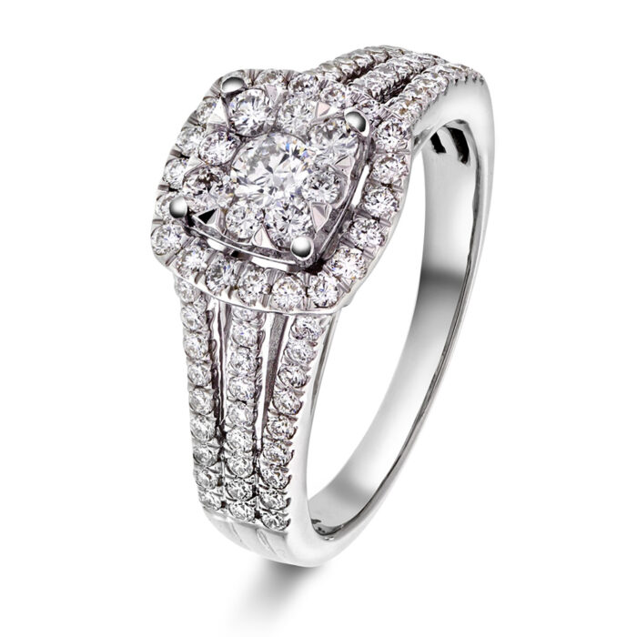 12150003 NC Christophersen - Ring i hvitt gull med diamanter