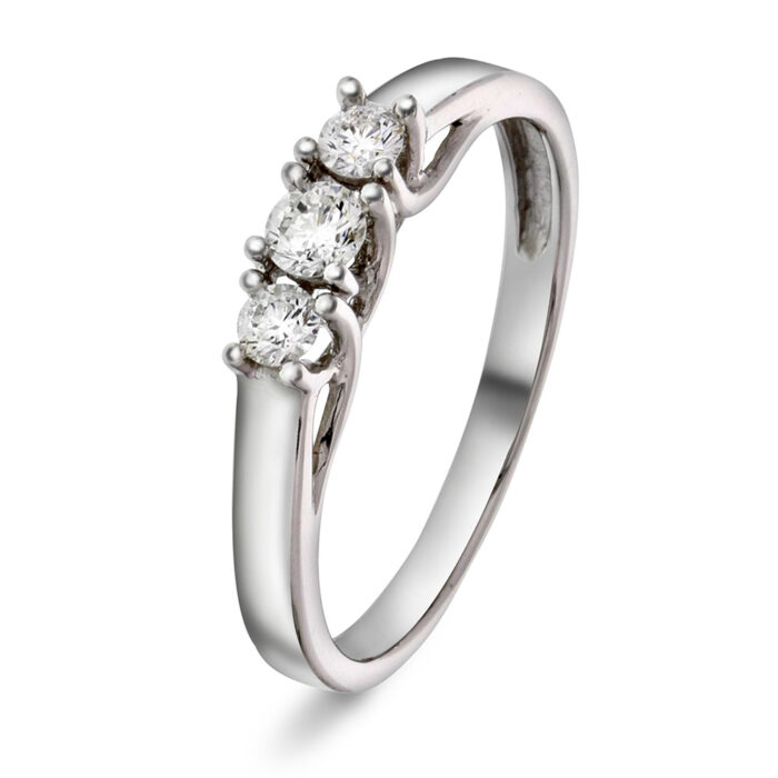 1215895 NC Christophersen - Ring i hvitt gull med diamanter