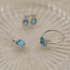 NC Christophersen - Anheng i hvitt gull med Blue Topaz og diamanter - Bilde 4
