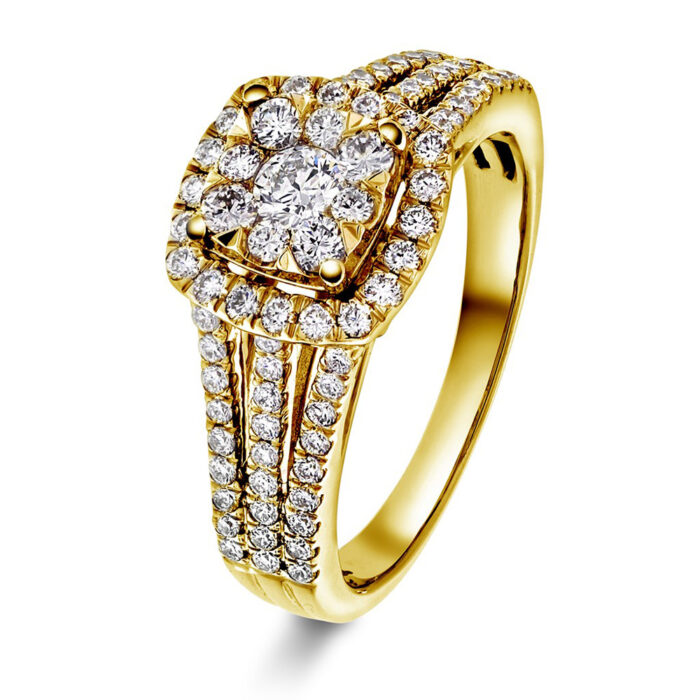 22150003 NC Christophersen - Ring i gult gull med diamanter