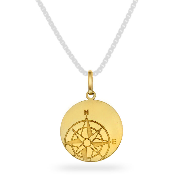 59021 Pan Jewelry - Anheng i gult gull -Kompass