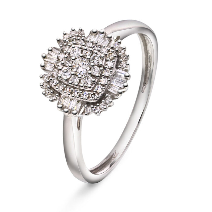 59638 PAN Jewelry - Ring i hvitt gull med diamanter - 0,25 ct W/P