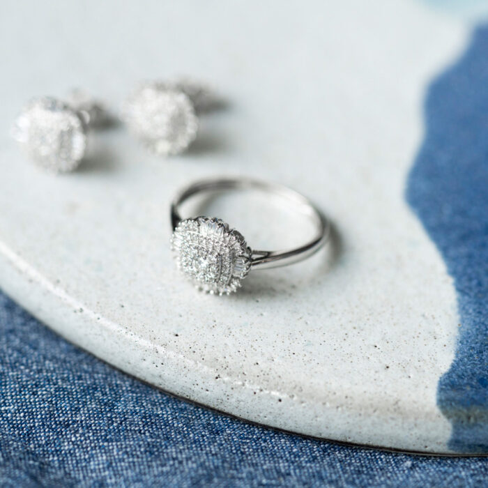 59638 3 PAN Jewelry - Ring i hvitt gull med diamanter - 0,25 ct W/P