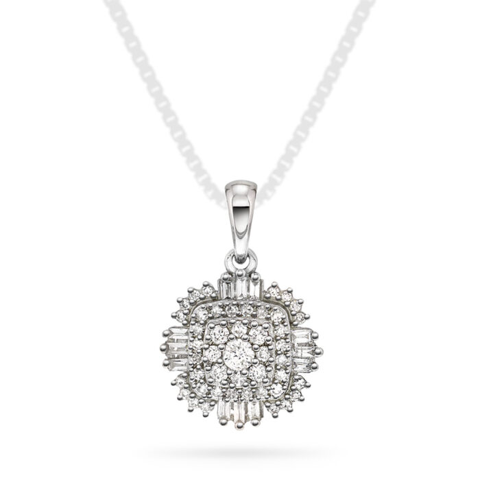 59639 PAN Jewelry - Anheng i hvitt gull med diamanter - 0,25 ct W/P