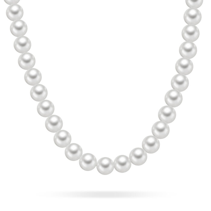 972518 ALEXANDER - Perlekjede med hvite perler - 8 mm