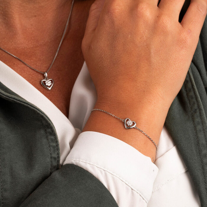 991639 1 PAN Jewelry - Hjerte armbånd i sølv med zirkonia PAN Jewelry - Hjerte armbånd i sølv med zirkonia
