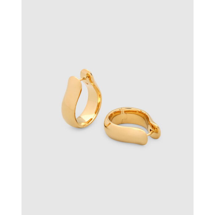 101214 Tom Wood - Oyster Hoops Large Gold 