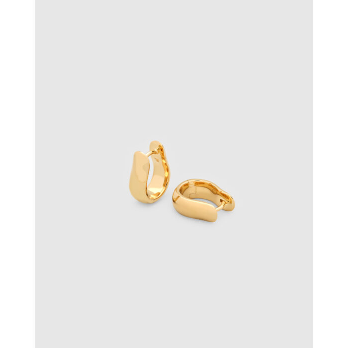 101218 Tom Wood - Oyster Hoops Small Gold