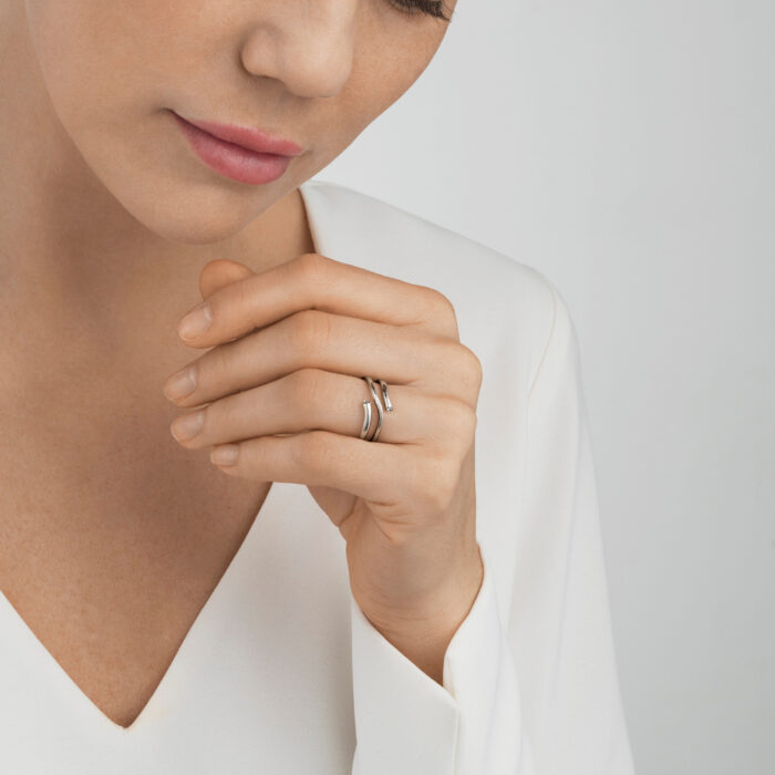 Georg Jensen - Magic ring i 18k gult gull med 0,04 ct diamanter - Bilde 2