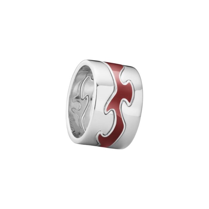 Georg Jensen - Fusion senterring i 18k hvitt gull, rød - Bilde 2