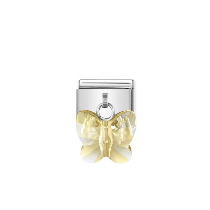 T ProductItems 030604 28 01 1500X1500 72 Jpeg Nomination - COMPOSABLE Classic links in stainless steel with CRYSTAL butterflies Gold Nomination - COMPOSABLE Classic links in stainless steel with CRYSTAL butterflies Gold
