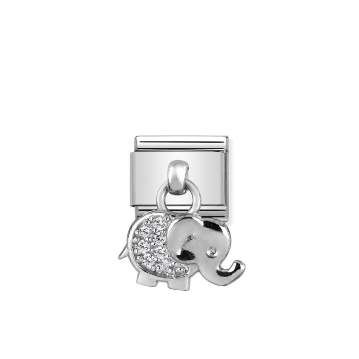 Nomination - Composable Classic CHARMS stainless steel and 925 sterling silver (17_Elephant)