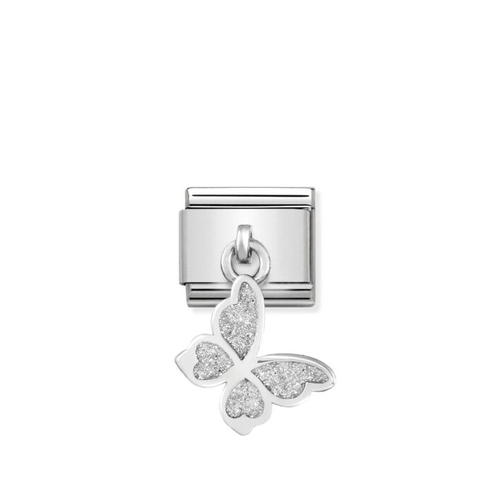 Nomination - Composable Classic CHARMS steel, 925 sterling silver and enamel (03_Glitter butterfly)