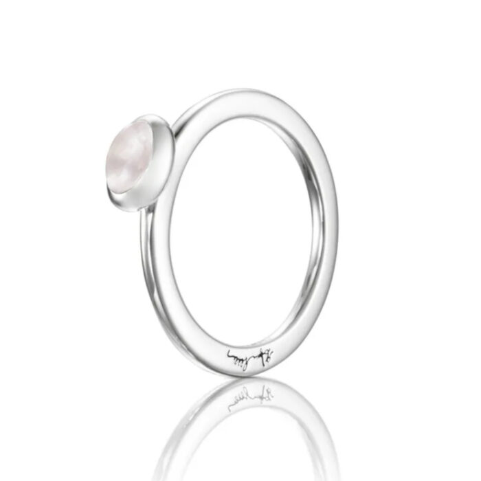 Efva Attling - Love Bead ring i sølv med rosa quartz