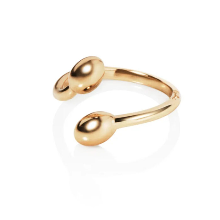 Efva Attling - Love Bead Twin ring i 18k gult gull