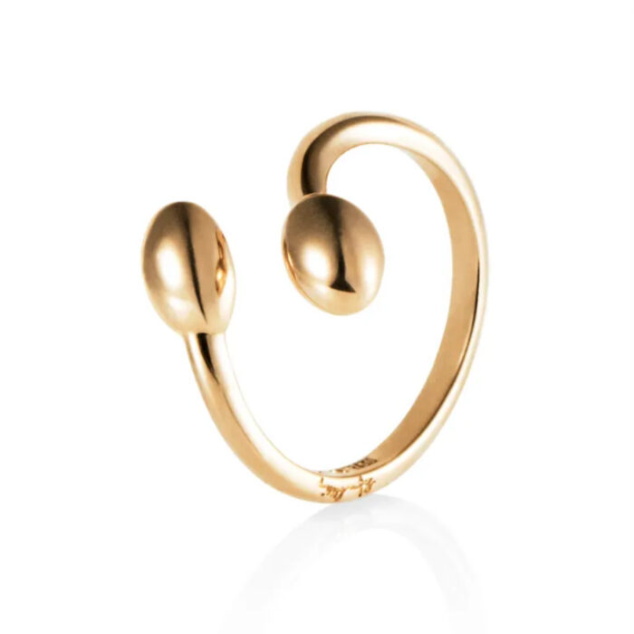 Efva Attling - Love Bead Twin ring i 18k gult gull