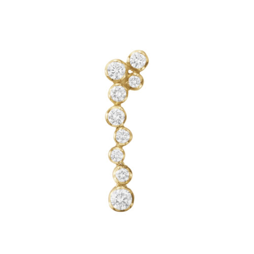 Georg Jensen - Signature ørepynt i 18k gult gull med diamanter, venstre øre