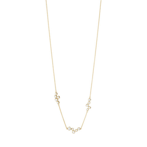 Georg Jensen - Signature halssmykke i 18k gult gull med diamanter