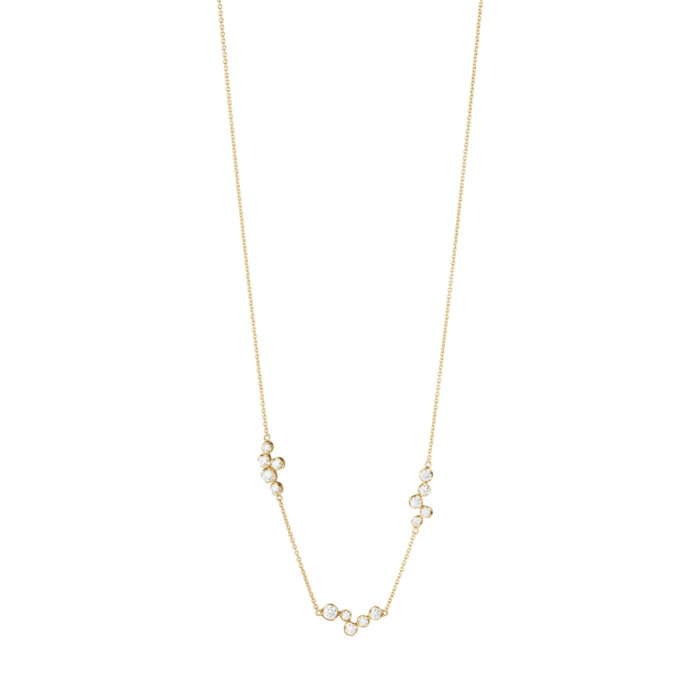 Georg Jensen - Signature halssmykke i 18k gult gull med diamanter