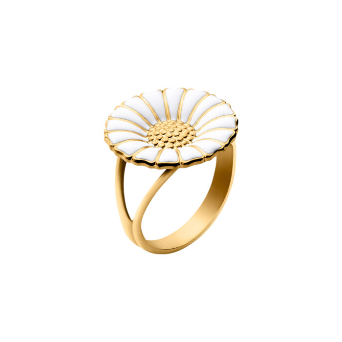 Georg Jensen – Daisy ring i forgylt sølv, stor