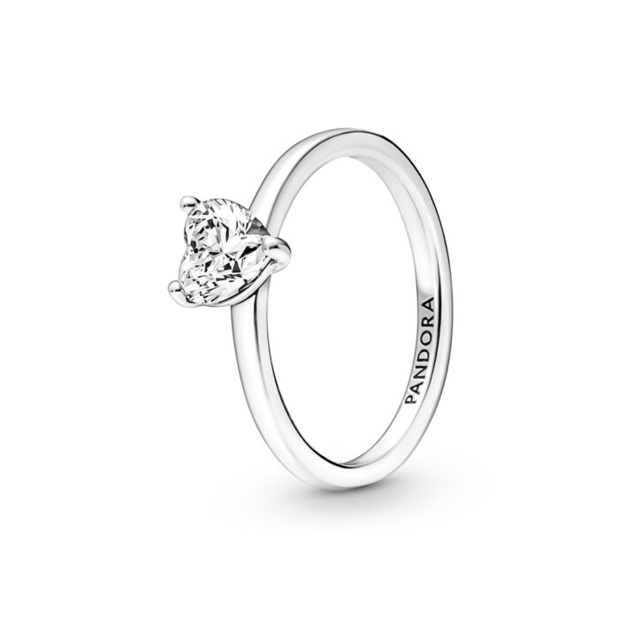 Pandora - Hjerte Solitaire Ring