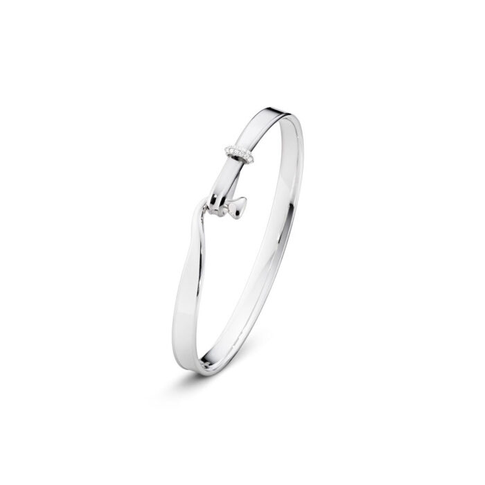 Georg Jensen – Torunn armring i sølv med 0,08 ct diamanter