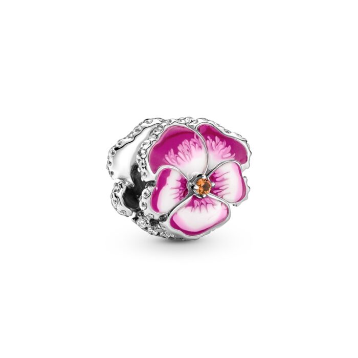 Pandora - Rosa Stemorsblomst Charm