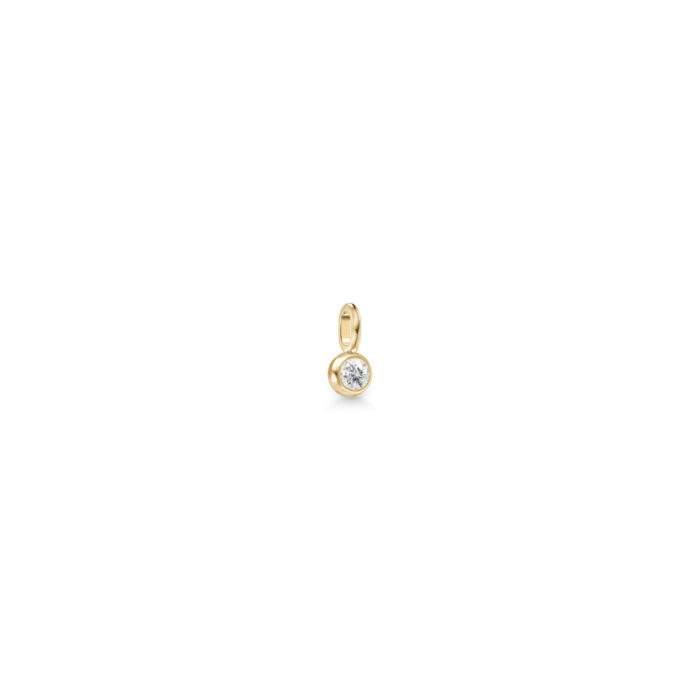 Julie Sandlau - Purity anheng i 14k gult gull med 0,03ct TW diamant