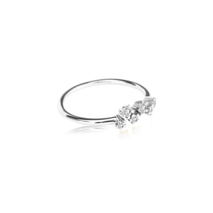 Noën - Sparkle ring i hvitt gull med diamanter, 0,20ct TW/SI