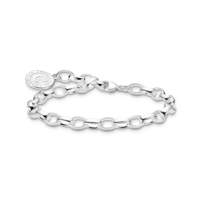 Thomas Sabo - Charm-armbånd i sølv med hvit emalje