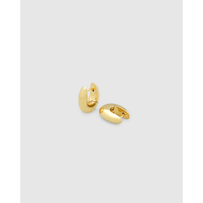 Tom Wood - Pebble Hoops Small Gold